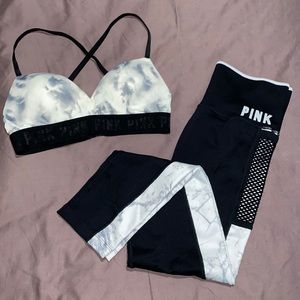 PINK Marble Bra and Leggings